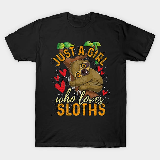 Retro Sloth Cute Sloths T-Shirt by ShirtsShirtsndmoreShirts